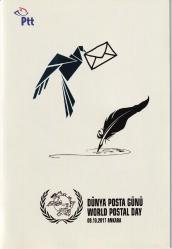 2017 upu 5000 tirajlı 2 numaralı blok portföy fdc seri DÜNYA POSTA GÜNÜ