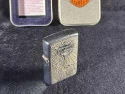 2003 Vintage Zippo Çakmak HARLEY DAVIDSON EAGLE STARS AND STRIPES BARRET SMYTHE 250BBS HD-H146
