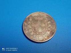1870 İTALYA  5 LİRET VITTORIO EMANUELE II (Gümüş)