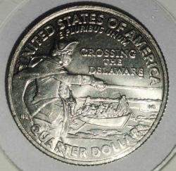 AMERİKA 2021  25 CENT George Washington - Delaware'i Geçmek   KAPAMASINDA