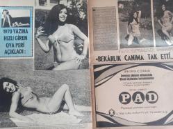 Pazar Haftalık Aktüalite Sinema Tiyatro Müzik ve Magazin Dergisi - 8 Mayıs 1970 - Sayı:711 - Cüneyt Arkın - Puri Banai - Betül Işıl - Cihangir Gaffari - Fethiye'de Aşk Başkadır - Ekibi Fethiyeden Bildiriyor - Malkoçoğlu'nun Seti, Kavgalar, Aşklar ve İşi Bırakıp Kaçanlar - Türkan Şoray - Zeynep Aksu - Hüseyin Rahmi Gürpınar - Nilgül Utku - Zeynep Aksu - Nedret Güvenç - Mümtaz Ener - Filiz Akın 70 İlkbahar ve Yaz Gradrobunu Sunuyor - Dönme Dolap Dönüyor - Leyla Sayar Yılmaz Gündüz aşkı aldı yürüdü - 1970 yazına hızlı giren Oya Peri açıkladı: Bekarlık Canıma Tak Etti - Yeşilçam'ın Güzel Annesi Uzun Bir Yolculuğa Hazırlanıyor - Belgin Doruk Tokyo'ya Gidecek - Fatma Girik - Ekrem Bora fotoğraf ve haberi - Dergi Tam Değildir Sadece 20 Sayfası Mevcuttur - Dergi Kapağı Yoktur