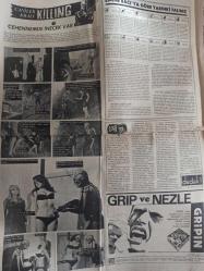 Son Aktüalite Gazetesi - 11 Şubat 1968 - Yirmi yaşında dul kalan anne elinden alacakları korkusuyla çocuğunu boğdu - Corina Çopey - ''Artık Atina'da bana ekmek yok'' diyen 1964 Dünya Güzeli Yunanlı Amerika'nın yolunu tuttu - Yedi kişiye mezar olan ölüm motoru bir yıldır Şile sahillerinde yatıyor - VEFA küme düşerse Amigo İbrahim son maçta tribünde kendisini asacak - İngiliz yazarı Stowers Johnson'a göre ''Türkler dünyanın en iyi insanları'' - Cehennemde inecek var fotoromanı - Emine Bacı'ya göre yarınki falınız - Aşka Karşı Gelinmez fotoromanı - Adam olmak için 10 kuruşa adam tartıyor - Türkiye'nin ilk Tabiat Tarihi Müzesi kuruldu - Ankara'da ilk insan teşhir ediliyor - Kız kardeşini kaçıranı çifte ile öldürdü - Renkli Ansiklopedi - Tahta gibi Fransız kızı yılın kapak güzeli seçildi - Sylvette Blanc - İspiritizma ile korkunç bir cinayet ortaya çıktı - Türkan Şoray fotoğraf ve haberi - Gazete tam değildir sadece 4 sayfası mevcuttur