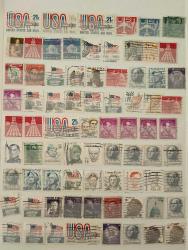 8 Sayfa Büyük Boy Briefmarken Defter İçinde Amerika Pul Koleksiyonu