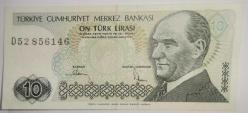 Efemera - TÜRKİYE CUMHURİYETİ D52 SERİSİ   10 TL  KAĞIT PARA - kitantik - kitaLog