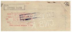 AMERİKAN THE CHASE NATIONAL BANK  NEWYORK CITY PARK AVENUE BRANCH 1948 FAIKA ALPAR