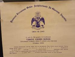 Masonluk, E.K.S.R. 33. ve Sonuncu Derecesi Yüksek Şurası 4. KETUM ÜSTAD Derecesi Masonluk Derece Yükseltme Sertifikası 01 Kasım 1978
