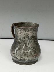 Antika Osmanlı Ermeni Yazılı Bakır Büyük Bardak - Maşrapa