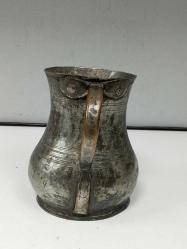 Antika Osmanlı Ermeni Yazılı Bakır Büyük Bardak - Maşrapa