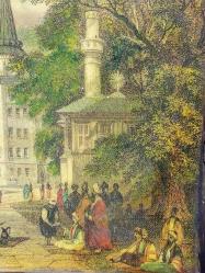 Antika Osmanlı Renkli Gravür Tablo