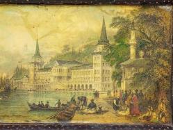 Antika Osmanlı Renkli Gravür Tablo