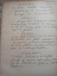 4 Mayıs 1982 - 24. Balkan Basketbol Şampiyonası - Yugoslavya 93 - Yunanistan 77 - Romanya 71 Bulgaristan 85 - 3. Dünya Boks Şampiyonası başladı haberi - Islak kalemle a4 kağıdına yazılmış bilgi notu - Tek Yaprak Arkalı Önlüdür