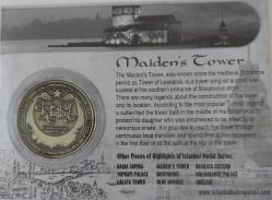 2012 KIZ KULESİ HATIRA PİRİNÇ MADALYASI İSTANBUL SERİSİNDEN ÖZEL PORTFÖYÜNDE KAPSÜL İÇİNDE ÇİLL