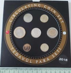 2018 YILI DARPHANE TEDAVÜL PARA SETİ ORİJİNAL PORTFÖYÜNDE 7 ADET ÇİLL