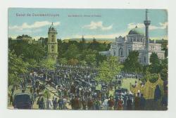 OSMANLI DÖNEMİ YILDIZ SARAYI SELAMLIK, KALABALIK KARTPOSTAL...