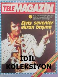 Tele Magazin Haftalık Aktüalite Sinema Tiyatro Müzik ve Magazin Dergisi - 16 Eylül 1985 - Sayı:43 - Elvis Presley - ''Kral'' Gibi Yaşamış ''Kral'' gibi ölmüştü - Erol Büyükburç - Ersan Erdura - ''Cumartesi'den Cumartesi'ye - İşte Alman Çocuklarının Ekran Konukları - En Güzeli Çocuklar İçin - Mesut Mertcan'ın En Mutlu Günü - Fehmi Ketenci - Eray Özbal - Feridun Karakaya - Nilgün Özhan tiyatrodan istifa etti - Ken Howard TRT'nin gözdesi - Dilek Bale - Besteciler Nota Başına - Selahattin İçli - Beyza Tok - Selmi Andak - Tuna Huş - Atalay Akçalı - Alev Sayın - Türkan Şoray'ı yağmur engelledi - Oya Küçümen - Uğur Dündar - Tele Bulmaca - Haftalık TV Program - Sevim Canbaz - Fatma Karaca ''Hem Eğlendim, Hem Dinlendim'' - Müşerref Akay - Erol Evgin - Ümit Aktan - Faruk Tunaz - Bilgi Gökçen - Tele Fal - Ekrana Yansımayan Bilgen Bengü - Ormanların Kraliçesi - Michael London - Baba İngals Kanserli Çocuklara Moral Verdi - Bu Pencereye Kuş Değil Kamera Kondu fotoğraf ve haberi - Tam Takım Dergi - İdil Koleksiyon