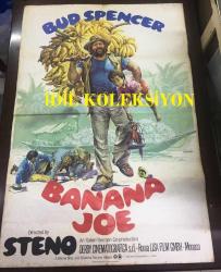 BANANA JOE, (BABA JOE), 1982 - SİNEMA ÇİZİM FİLM AFİŞİ / POSTERİ - BÜYÜK BOY - ORİJİNAL - 100 X 68 cm EBADINDA - Original English Big Size Movie Poster - Steno, Bud Spencer,  Marina Langner, Mario Scarpetta, Gianfranco Barra, Enzo Garinei, Gunther Philipp, Giorgio Bracardi, Gisela Hahn, Nello Pazzafini, Carlo Reali, Salvatore Basile, ÇİZER: R. CASARO - İNGİLTERE BASKI DÖNEM SİNEMA AFİŞİ