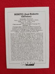 Bebeto - Onze Mondial Football Collection Photo Card - 14X10 cm - Futbol Koleksiyon Fotokart