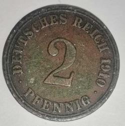 ALMANYA 1910  2 PFENNIG
