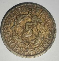 ALMANYA 1925  5 PFENNIG