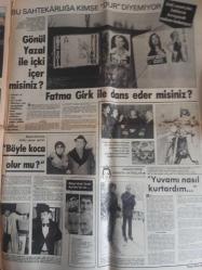 Hafta Sonu Haftalık Aktüalite Sinema Tiyatro Müzik ve Magazin Gazetesi - 27 Ocak 1978 - Sayı:5 - Kayıp olan Filiz Akın Şile'deydi - Kırmızı şarap ve ''yalnız'' geçen Şile geceleri - Mine Mutlu - Ünal Çulha - Michael Landon - Melahat Pars - Alpay ve Karabay - Öztürk Serengil - Bülent Ersoy - Türkan Şoray - Nilüfer - Seher Şeniz - Sevda Ferdağ - Haftaya bakış - İştahsızlık da bir hastalıktır - Ajda Pekkan - Belgin Doruk - Belkıs Balkaş - Neydi Neydi Ne? - Ela Koşay - Filiz Kayalı - Berrak Aktar - Güzele Ne Yaraşmaz - Ölüler Kumar Oynamaz Hikayesi - Timur Selçuk - Cüneyt Gökçer - Gönül Tansel - Garip Ama Gerçek - Emel Sayın - İsmet Kasapoğul - Gönül Yazar ile içki içer misiniz? - Farah Pehlevi - Cevat Kurtuluş - Fatma Girik ile dans eder misiniz? - Cüneyt Arkın ile Tarık Akan Ölümü Göze Aldılar fotoğraf ve haberi - Tam Takım Gazete