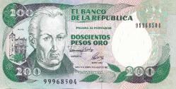 KOLOMBİYA 200 Pesos Oro, 1992 ÇİL