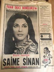 HÜRRİYET GAZETESİ 31 ARALIK 1968 YIL :21 SAYI :7428---Hürriyet Sordu :1968 nasıl geçti  1969 dan  neler  bekliyorsunuz ?--Demokrasi Korunmalıdır --Demirel : Demokrasi hayat zedelenmemelidir ,İnönü :Huzuru korumak en büyük görev ,Aybar : Demokratik sosyalizm  ağır basacak , Fevzioğlu : Huzur ,hürriyet  bolluk ve bereket ve barış , Türkeş : Sağlam kuvvetler tesirlerini  gösterecek ---Türkiye ye esrar almak için geldik ---Sophia Loren e  dünyanın  her  yanından tebrik yağıyor ----Fuar Ekici Benelüks 'te : Büyük Sanatkar : Saime Sinan --İsrail Komandoların Beyrut Havaalanına Baskını Planlıydı --İnce Memed 2 : Kamer Ana balı ,yoğurdu koydu sofraya ,Memed  çabucak bitirdi --Futbol için Okul Şart---Kaloperoviç :Fenerbahçe  en büyük  rakip --Basketbol de Balkan 3.lüğü Başarı Sayılır --Kozlu  da Grizu infilakı oldu  ,beş  işçi öldü --2 Çocuk katili 11 yaşındaki Mary Bell Müebbet  nezaret cezasına çarptırıldı ----Tek gol atan  Milli Takım ,17 gol yedi ---