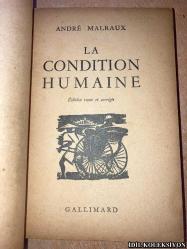 LA CONDİTİON HUMAINE / ANDRE MALRAUX / LİBRAİRİE GALLİMARD / FRANSIZCA KİTAP (İNSANIN DURUMU)