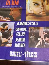 HAYAT AŞK ÖLÜM, ORİJİNAL SİNEMA AFİŞİ - La vie, l'amour, la mort, 1969, FİLM AFİŞİ / POSTERİ - BÜYÜK BOY - ORİJİNAL - 100 X 67 cm EBADINDA - Original Turkish Big Size Movie Poster - Claude Lelouch, 	Amidou, Caroline Cellier, Janine Magnan, Marcel Bozzuffi, Pierre Zimmer, Catherine Samie, Lisette Bersy, Albert Naud, Jean-Pierre Sloan