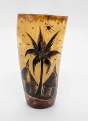 Batı afrika bizon boynuzundan biblo