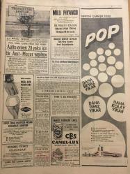 HÜRRİYET GAZETESİ 8 EYLÜL 1966 YIL :19 SAYI :6595--Katiller henüz  yakalanamadı ---Mersin de 3 kadın bir adamın başını kesti --Eyüp te ki Türbeleri ve Çarşıyı Sel Suları İstila Etti ---Nişanlısının  öldüğünü dün öğrendi ve fenalık  geçirdi ---Amerikan Gemileri İçin Karar Yok---Geçen ay İstanbul a gelen 45 yaşındaki İrlandalı  esrarlı bir şekilde  kayboldu ----Varto ve Hınıslılar öncelikle dışarda çalışmak için gönderilecek ---Rıza Çerçel dün yurda  döndü ---Irak ta çok partili düzene son veriliyor --Asitte eriyen 28 yolcu için bir Anıt -Mezar yapılıyor ---Rapid  :5 Galatasaray : 3 ---Gücüyener hakkında tahkikat da açıldı ---100 bin kişilik stadyumdan vazgeçiliyor ---İşçiye anahtar teslimi suretiyle ev politikası takip edilecek ---Fundalık içinde çok çaresizdik ---Çağlayangil bugün Amerika ya  hareket ediyor ---Personel Kanunu İçin Yabancı Uzman Getiriliyor ---Sukarno  bir zenginden 600 bin dolar almış ---Bulgaristan dan kaçan iki Türk iltica etti ---Demirel bugün Ege gezisine çıkıyor -