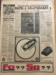 HÜRRİYET GAZETESİ 8 EYLÜL 1966 YIL :19 SAYI :6595--Katiller henüz  yakalanamadı ---Mersin de 3 kadın bir adamın başını kesti --Eyüp te ki Türbeleri ve Çarşıyı Sel Suları İstila Etti ---Nişanlısının  öldüğünü dün öğrendi ve fenalık  geçirdi ---Amerikan Gemileri İçin Karar Yok---Geçen ay İstanbul a gelen 45 yaşındaki İrlandalı  esrarlı bir şekilde  kayboldu ----Varto ve Hınıslılar öncelikle dışarda çalışmak için gönderilecek ---Rıza Çerçel dün yurda  döndü ---Irak ta çok partili düzene son veriliyor --Asitte eriyen 28 yolcu için bir Anıt -Mezar yapılıyor ---Rapid  :5 Galatasaray : 3 ---Gücüyener hakkında tahkikat da açıldı ---100 bin kişilik stadyumdan vazgeçiliyor ---İşçiye anahtar teslimi suretiyle ev politikası takip edilecek ---Fundalık içinde çok çaresizdik ---Çağlayangil bugün Amerika ya  hareket ediyor ---Personel Kanunu İçin Yabancı Uzman Getiriliyor ---Sukarno  bir zenginden 600 bin dolar almış ---Bulgaristan dan kaçan iki Türk iltica etti ---Demirel bugün Ege gezisine çıkıyor -