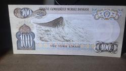 100 Türk Lirası 6 Emisyon  H51929581 Seri nolu Yüz TL.