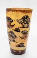 Batı afrika bizon boynuzundan biblo