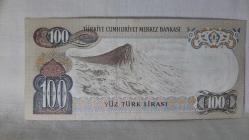 100 Türk Lirası 6 Emisyon  G15750471 seri nolu Yüz TL.