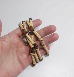 Retro Kemik ve Akik Taşlı El Yapımı Kolye Çin