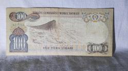 100 Türk Lirası 6 Emisyon J33286602 seri nolu  Yüz TL