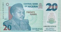 NİJERYA 20 Naira, 2022 ÇİL Polimer