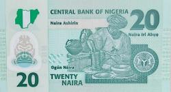 NİJERYA 20 Naira, 2022 ÇİL Polimer