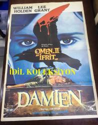 Kehanet II: İfrit, (Omen II) 1978, SİNEMA FİLM ÇİZİM AFİŞİ / POSTERİ - BÜYÜK BOY - ORİJİNAL - 100 X 68 cm EBADINDA - Original Turkish Big Size Movie Poster - Don Taylor, Mike Hodges, William Holden, Lee Grant, Jonathan Scott-Taylor, Robert Foxworth, Nicholas Pryor, Lew Ayres, Sylvia Sidney, Lance Henriksen, 	Elizabeth Shepherd, Lucas Donat, ÖZEN FİLM