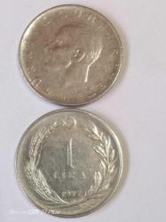 TÜRKİYE CUMHURİYETİ 1 LİRA 1977 ( TERS DÜZ TAKİM)