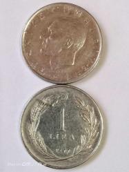 TÜRKİYE CUMHURİYETİ 1 LİRA 1977 ( TERS DÜZ TAKİM)