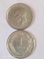 TÜRKİYE CUMHURİYETİ 1 LİRA 1975 ( TERS DÜZ TAKİM)