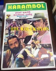 Karambol İlahi Kuvvet, (arambola) 1974, SİNEMA FİLM AFİŞİ / POSTERİ - BÜYÜK BOY - ORİJİNAL - 100 X 68 cm EBADINDA - Original Turkish Big Size Movie Poster - Ferdinando Baldi, Paul L. Smith, Antonio Cantafora, Horst Frank, Guglielmo Spoletini, Pino Ferrara, Luciano Catenacci, Franco Fantasia, Ignazio Spalla, Melissa Chimenti, Gaetano Russo, Nello Pazzafini, SABAHFİLM