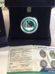 1915 ÇANAKKALE köprüsü GÜMÜŞ Işıklı Kutulu  Polimer Fosforlu