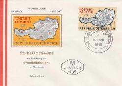 1966 Avusturya Posta Kodlarının Tanıtılması FDC