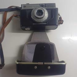 Agfa Isomat rapid C ,filmli fotoğraf makinesi 4,5/38 mm lens,Deri tasima cantasi ile beraber