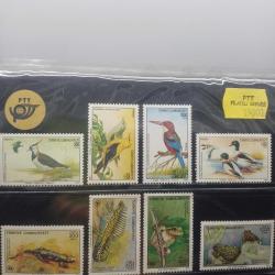 Dünya Çevre Günü (1990 1991 1992) Kurbağalar,Yılanlar ve Kuşlar serisi + 1989 Turk ipekbocekciligi ve 1988 Kirsal alan icin Avrupa serisi+FDC ilk gun zarfı ACILMAMIS PRESLI DAMGALI PAKET