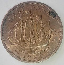 İNGİLTERE 1964   HALF PENNY