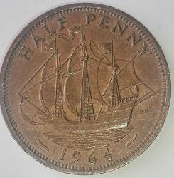İNGİLTERE 1964   HALF PENNY