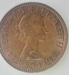 İNGİLTERE 1965  HALF PENNY